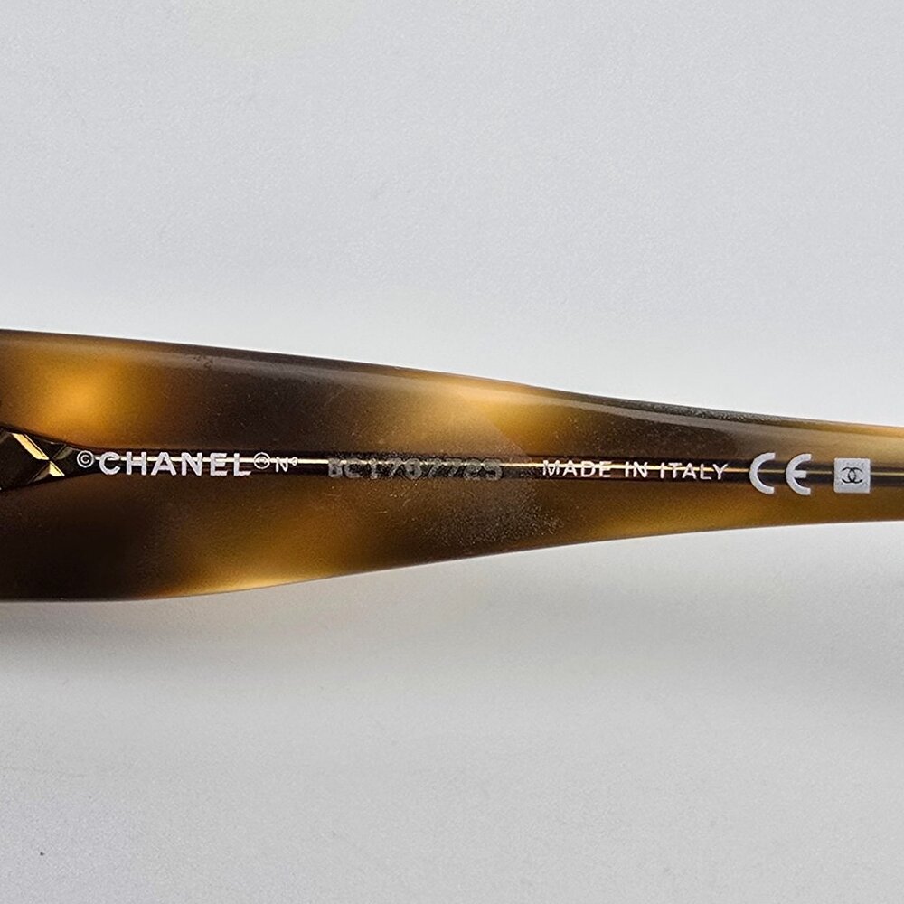 Chanel 3096-B c. 502 Tortoise Rhinestone Eyeglasses Frame w Flexhinge Italy 52mm - Picture 8 of 14